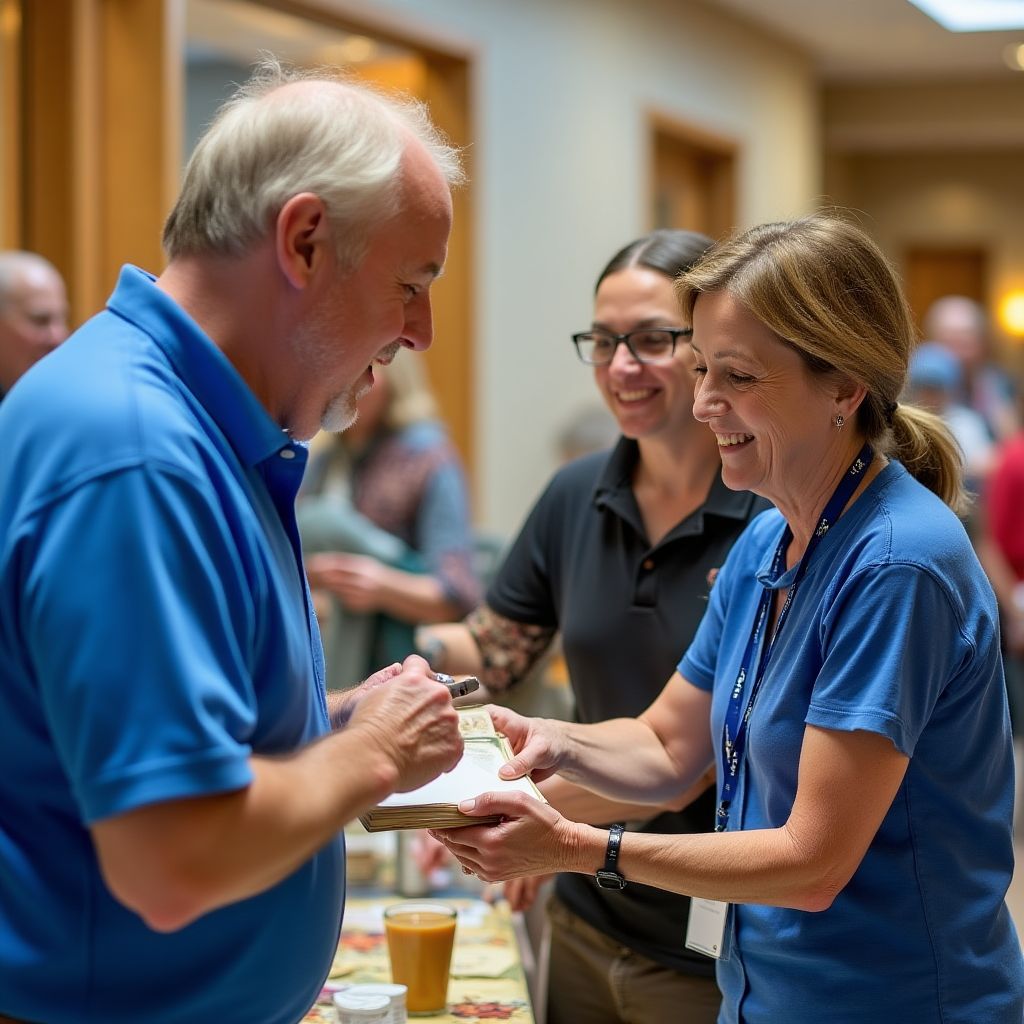 Community outreach event at local elderly center