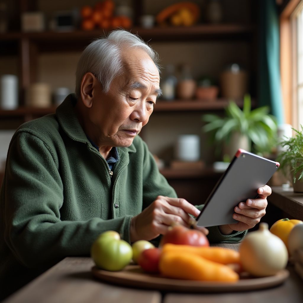 Mr. Wong ordering groceries online